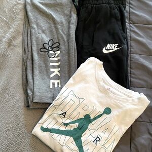 Boys Bundle Nike Sweatpants & Jordan Shirt